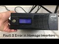 How to repair homage inverter” fault 0 error “