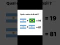 Qual o valor do Brasil? #math #matemática #argentina #brasil #eliminatorias #math #mathtest #numbers