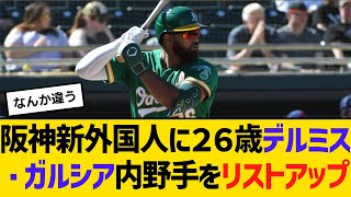 阪神・新外国人に２６歳デルミス・ガルシア内野手をリストアップ　【ネットの反応】【反応集】