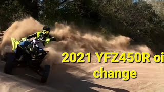 how to change the oil on a 2021 yfz450r