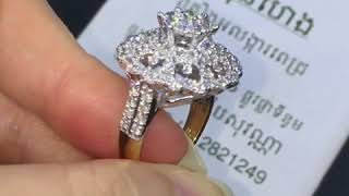 #Sin.Heng.Jewelry Diamond ring ចិញ្ចៀន​ស្រី​ដាំ​ពេជ្រ​ស្អាត