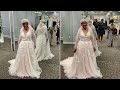 94-year-old grandmother tries on a wedding dress for the first time