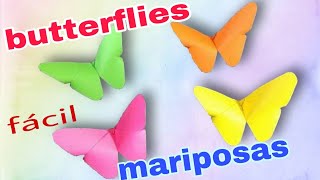 COMO HACER MARIPOSAS DE PAPEL fácil y rápido/origami/easy paper butlerfly