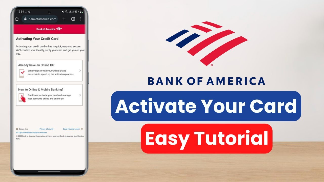 How To Activate Card Bank Of America ! - YouTube