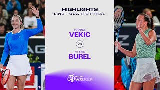 Clara Burel vs. Donna Vekic | 2024 Linz Quarterfinal | WTA Match Highlight