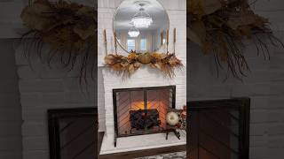 Fall fireplace mantel 🍂🍁 #decoraciones #falldecor #diy #ideas #otoño #pumpkinseason