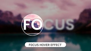 Focus Mouse Hover Effects Using HTML CSS & JavaScript | How to Create Focus Blur Effect