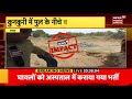 news 18 impact news 18 की खबर का बड़ा असर जशपुर में हटाया जा रहा पुल के नीचे से अतिक्रमण