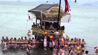 三谷祭り2012 中区花山車　海中渡御