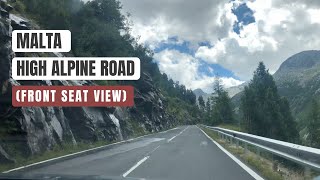 Malta high alpine road, RAW FOOTAGE scenic view, 2x speed with trivia info