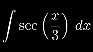 Integral of sec(x/3)
