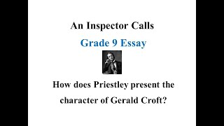 Gerald Croft Grade 9 A* Essay