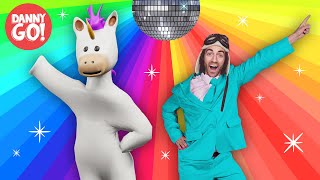 "Rainbow Disco Unicorn Dance!" 🦄 /// Danny Go! Movement Songs for Kids