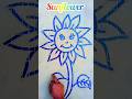 how to a Sunflower easy drawing #shorts #art #viral #youtubeshorts #@Somistatus12