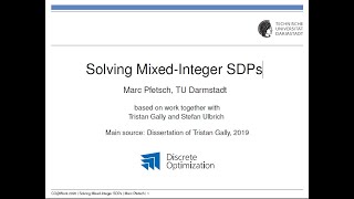 Marc Pfetsch - Solving Mixed-Integer SDPs