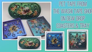 The Washi Tape Shop PET Tapes on the Dew Drop Coasters and Tray