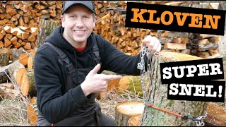 Snel hout kloven met de bijl? - DIY kloof-hulp