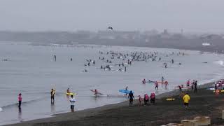 ２０２１年１０月１０日（日）／江ノ島～鵠沼海岸：霧雨です。風は弱めで波はすね～膝くらい。