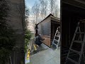 sauna top build wood timelapse