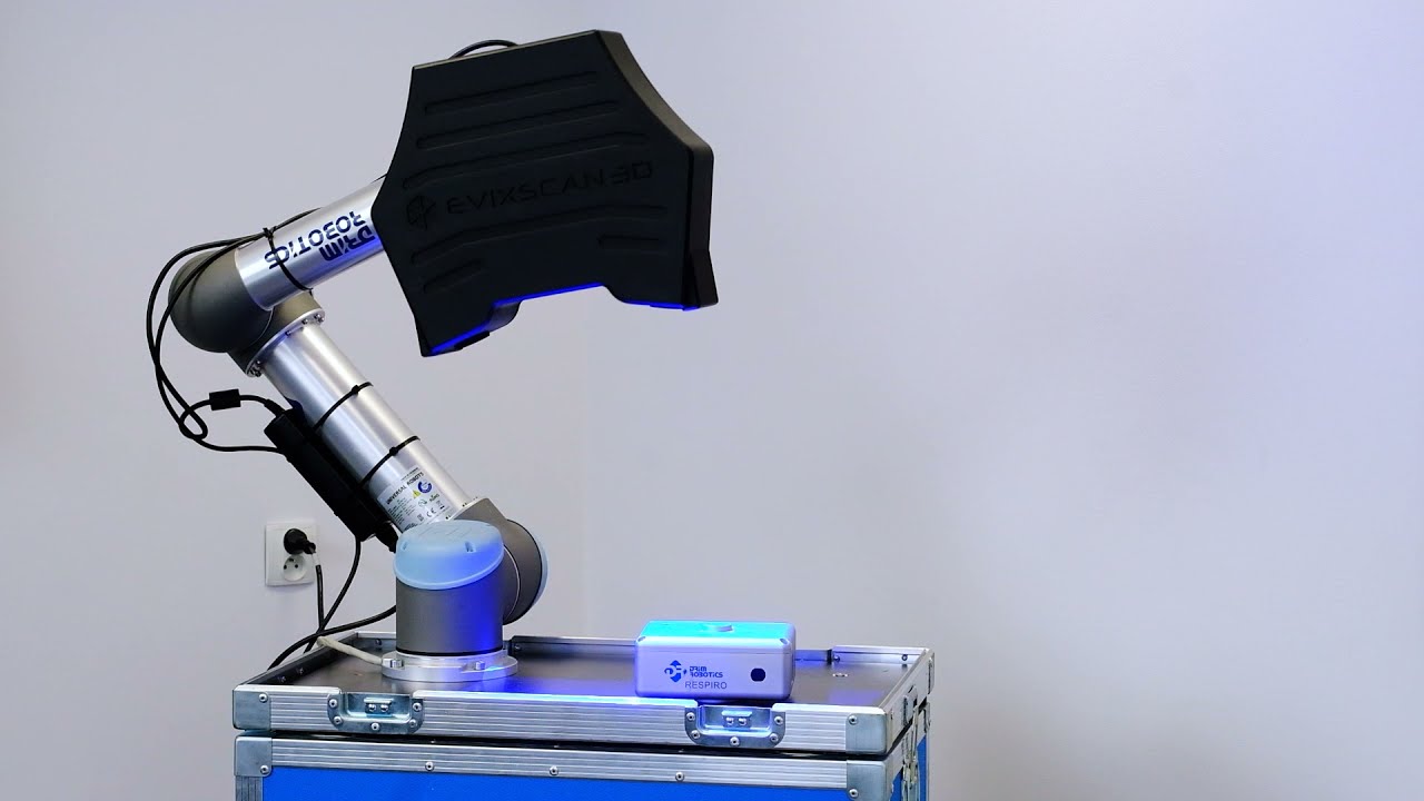 EviXscan 3D Optima+ M Scanner With Universal Robots Cobot - YouTube