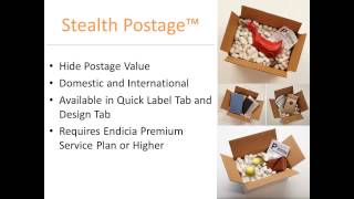 Using Stealth Postage with Endicia
