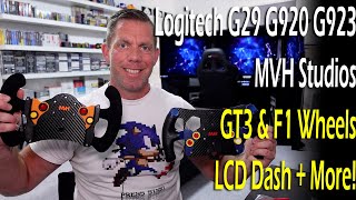 Logitech G920 G29 G923 G27 - MVH Studios GT3 & F1 Wheels - LCD Dash + More!
