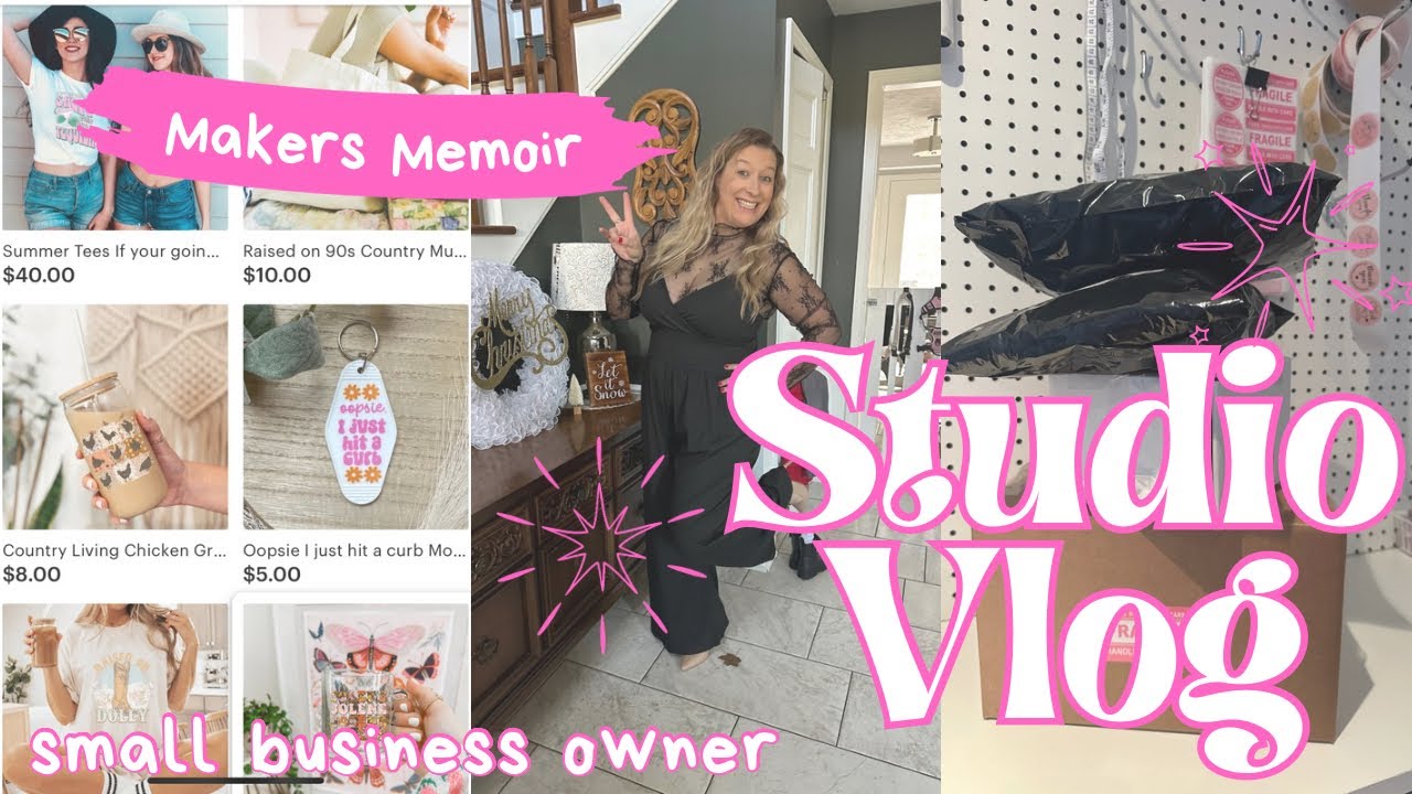 Studio Vlog Small Business Owner Vlog Packing Orders Etsy Seller