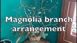 magnolia branch arrangement