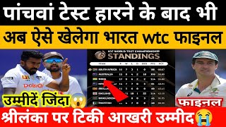 WTC Points Table 2025:- पांचवें टेस्ट में हारने के बाद भी टीम इंडिया ऐसे खेलेगी wtc फाइनल😱