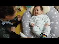 증조할머니와 아기의 대화 baby with great grand mother