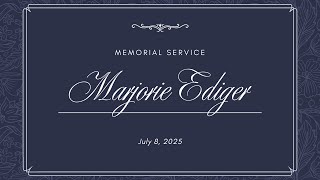 Marjorie Ediger Funeral