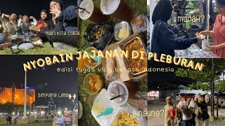 Nyobain jajanan di Pleburan‼️🍱🌮🍲🍢🥢| edisi tugas vlog bahasa Indonesia