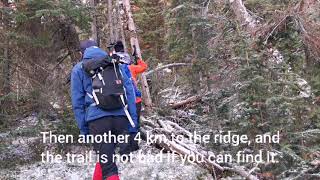 4K-HD, East ridge of Ponarama ridge, five-star trail in Banff area.