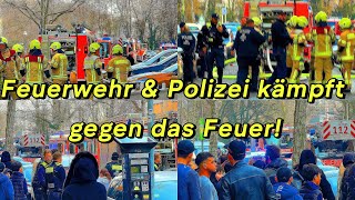 🚨 Flammen-Inferno in Berlin-Wedding! Feuerwehr \u0026 Polizei kämpft gegen das Feuer!🔥🚒