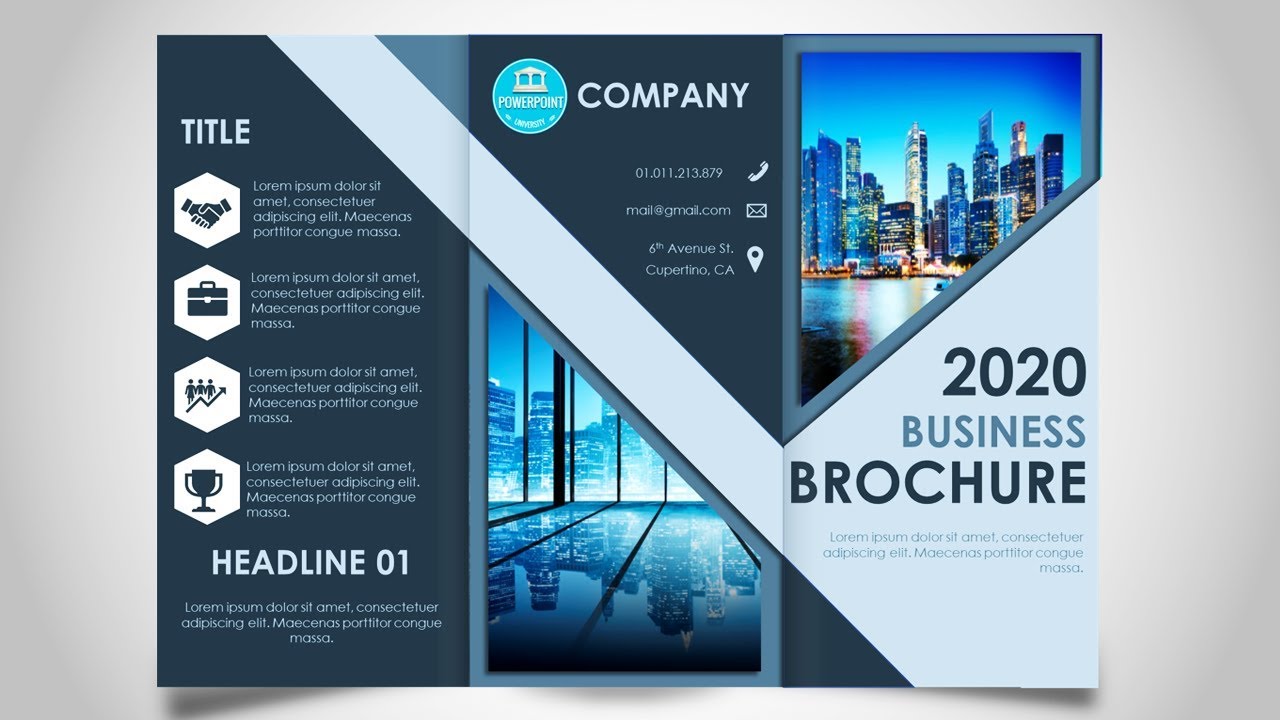 Microsoft Powerpoint Brochure Template - Prepbinger