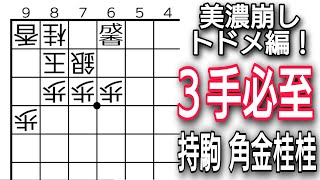 【将棋】美濃崩しトドメ編！！下手に王手してはいけません！３手必至問題！【将棋終盤の基本】