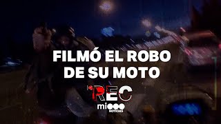 FILMÓ EL ROBO DE SU MOTO - MUJER CORRE AL LADRÓN - #REC