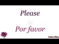 'Please' in Spanish!