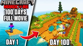I Survived 100 Days on a RAFT in Minecraft Hardcore!!