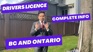 Driving license in canada. MOST IMPORTANT INFORMATION INSIDE