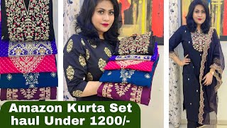 Amazon kurta set haul | Embroidered kurta set haul