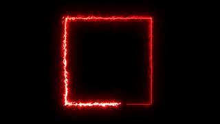 Glowing frame black screen | Neon light border | Frame template video background