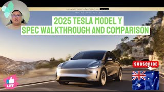 2025 Tesla Model Y - Configurator and spec walkthrough including a comparison - Australia