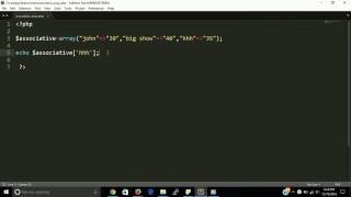 associative array in php oops | learn php step by step