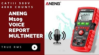 ANENG M109 CATIII 500V 4000COUNTS W/read out VOICE function,true RMS auto ranging,Lcd MULTIMETER.