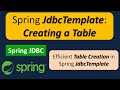 Spring JdbcTemplate: Creating a Table | Spring JDBC Tutorial
