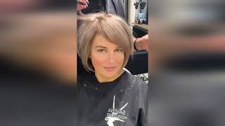 ГРАДУИРОВАННЫЙ БОБ С КОСОЙ ЧЁЛКОЙ 2023/GRADUATED BOB WITH OBLIQUE BANGS 2023