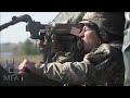 ukrainian military fire deadly russian zu 23 anti aircraft gun . combat training exercise