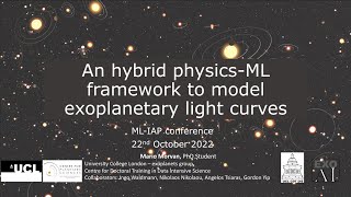 An hybrid physics-ML framework to model exoplanetary light curves (Mario Morvan)