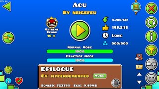 (Extreme Demon) Acu by neigefeu | Geometry Dash